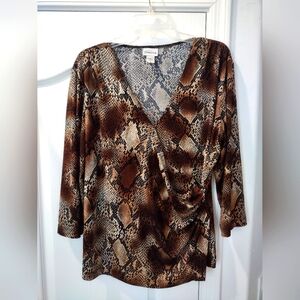 Chicos Snake print top size 2 or Large